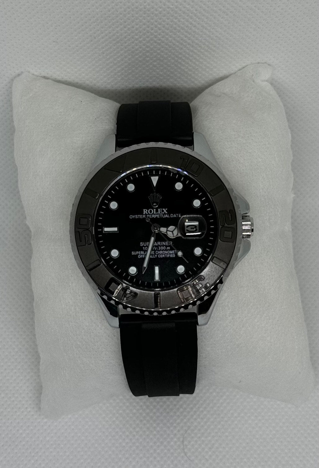 ROLEX SUBMARINE 41 MM DIAMETRE BLACK INTEGRATED RUBBER STRAP